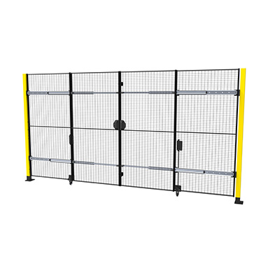 Kombineret hængslet dør og skydedør