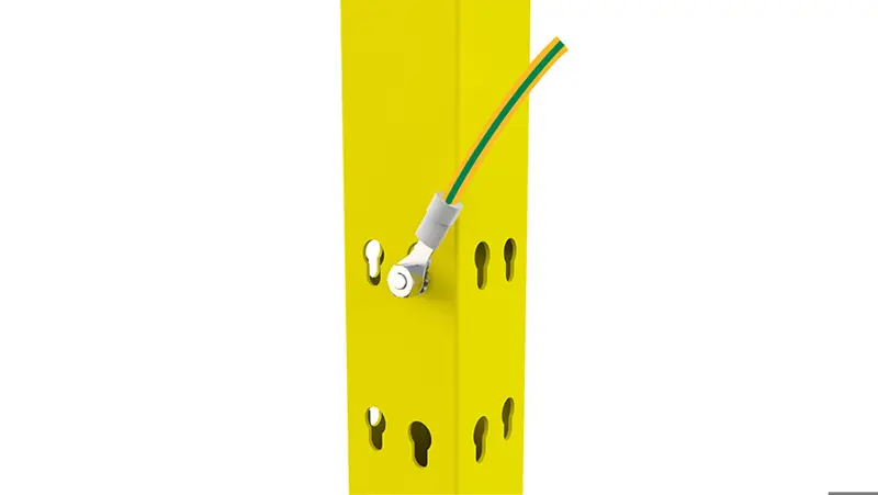 Equipotential bonding kit mounted on post