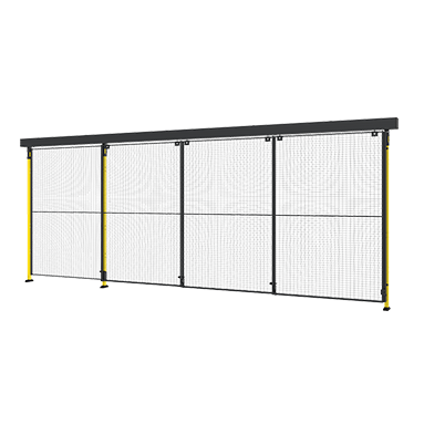 Tredobbelt skydedør med 3-trins skinne