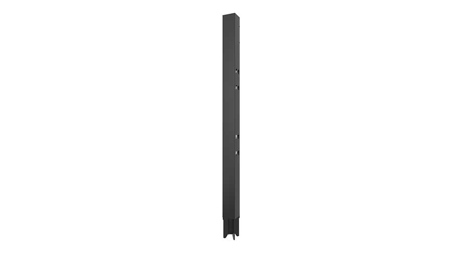 750mm black post extension for x-guard machine guarding 70x70 