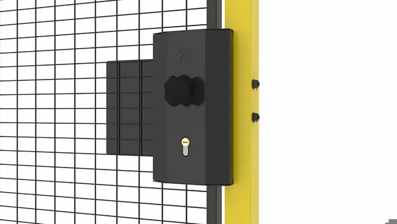 Cylinder Panic Release Lock Mounted On Door Close Up