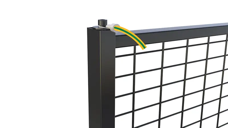 Equipotential bonding kit mounted on panel