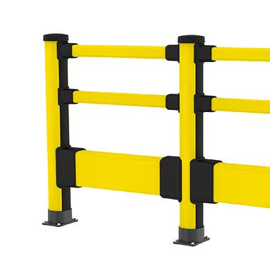 Essential Fodgængergelænder med påkørselsbarriere