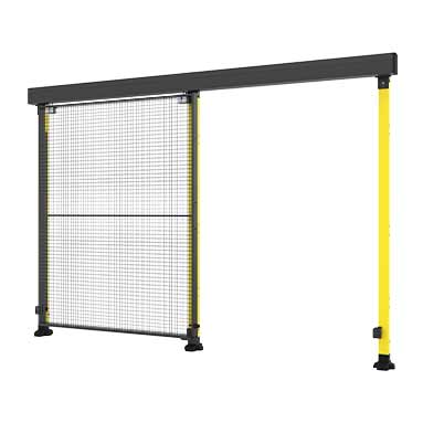 Dobbelt skydedør, overlappende