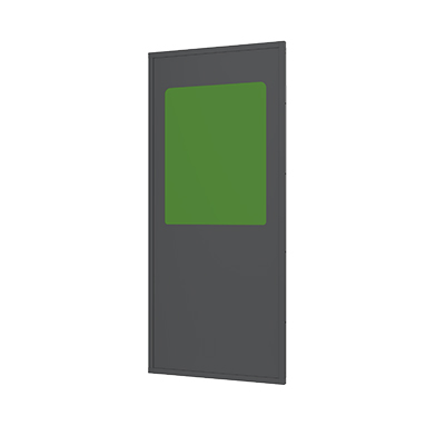 Metalpladepanel med vindue