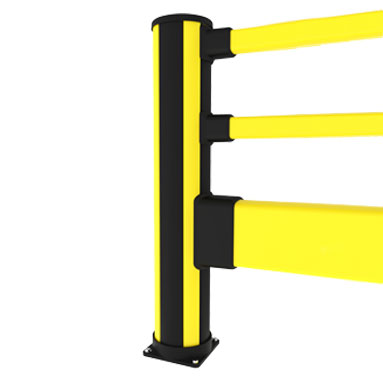 Fodgængergelænder med høj kollisionsbarriere