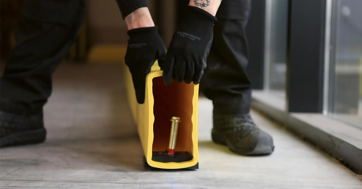 Fodgængergelænder med Gulvbarrieren